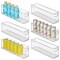 mDesign Plastic Kitchen Food Storage Bin with Handles, 6 Pack